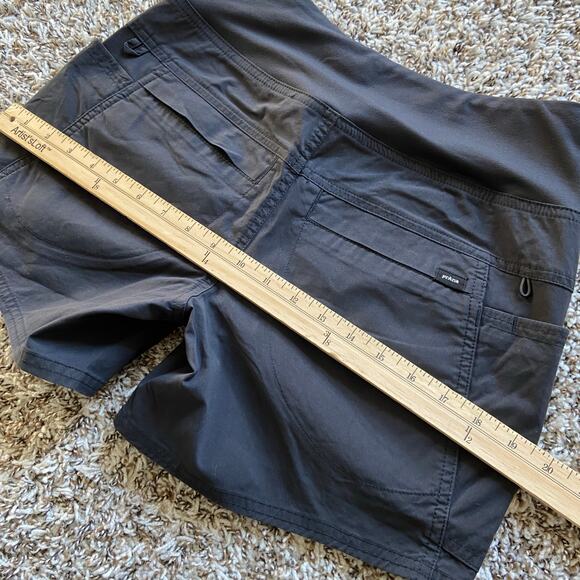 Prana Kanab Short Women's XS Charcoal 5" Inseam Pull On Knit Waistband Pockets - Picture 13 of 13